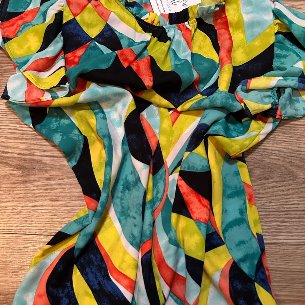 Colorful Abstract Women's Top